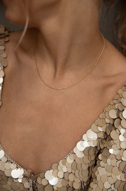 ANIA KRUK naszyjnik ze srebra pokrytego złotem VINTAGE SMVNS1230Z złoty ZA00