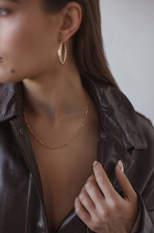 Strieborný pozlátený náhrdelník ANIA KRUK TRENDY SMVNS1290Z zlatá ZA00