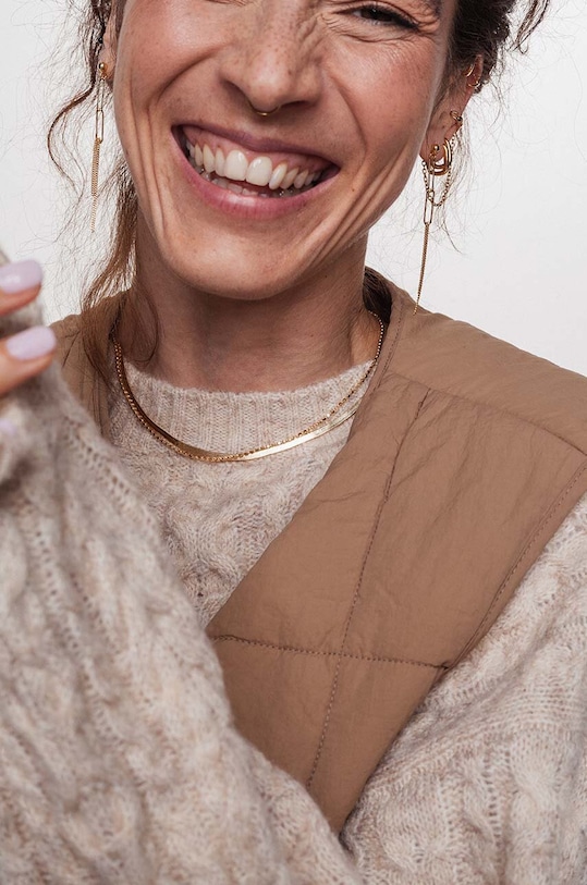 Doplnky Strieborný pozlátený náhrdelník ANIA KRUK TRENDY SMVNS1290Z zlatá