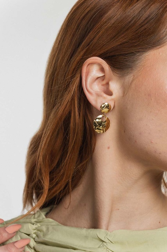 Doplňky Stříbrné pozlacené náušnice ANIA KRUK VINTAGE SSIKS0830Z zlatá