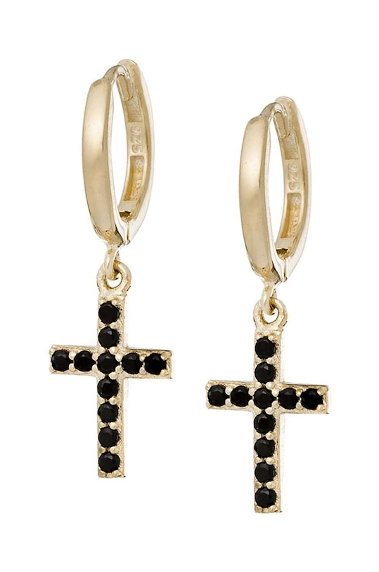 Stříbrné pozlacené náušnice ANIA KRUK ROCK IT stříbro zlatá SYZKS0580Z