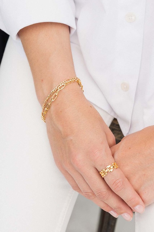 Pozlátený prsteň ANIA KRUK TRENDY MRUPM1210Z zlatá ZA00