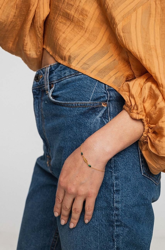 Doplňky Pozlacený stříbrný náramek ANIA KRUK HIPPIE SAKAN1966Z zlatá