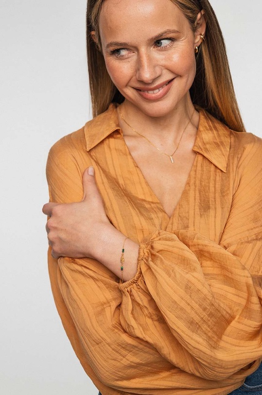 Pozlacený stříbrný náramek ANIA KRUK HIPPIE SAKAN1966Z zlatá