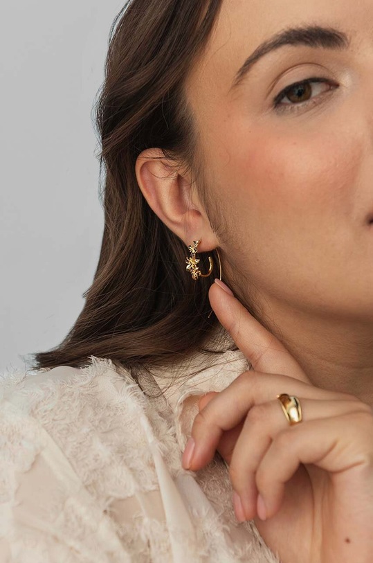 Accesorii ANIA KRUK cercei din argint placat cu aur HIPPIE SMRKS1270Z aur