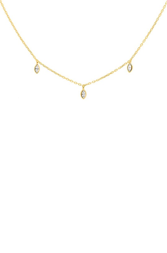 Strieborný pozlátený náhrdelník ANIA KRUK GLAMOUR pozlátené zlatá SMRNC1252Z