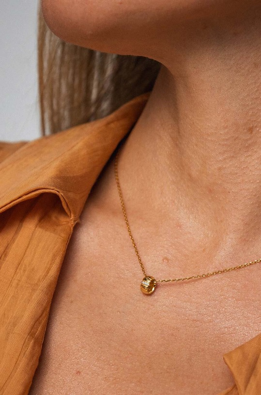 Akcesoria ANIA KRUK naszyjnik ze srebra pokrytego złotem GLAMOUR SMRNC1392Z złoty