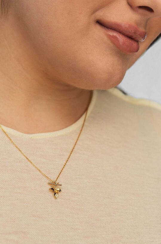 Akcesoria ANIA KRUK naszyjnik ze srebra pokrytego złotem HIPPIE SMRNS1280Z złoty
