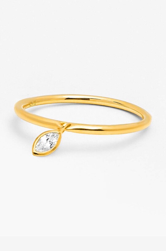 Strieborný pozlátený prsteň ANIA KRUK GLAMOUR SMRPC1252Z zlatá ZA00