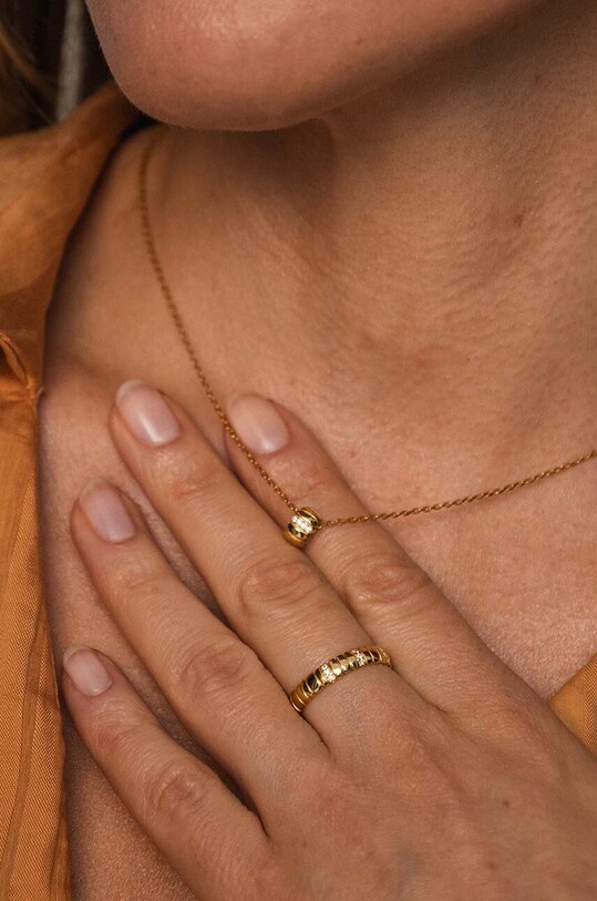 Аксессуары Серебряное кольцо с позолотой ANIA KRUK GLAMOUR SMRPC1392Z золотой