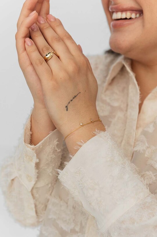 Серебряное кольцо с позолотой ANIA KRUK HIPPIE золотой SMRPS1310Z