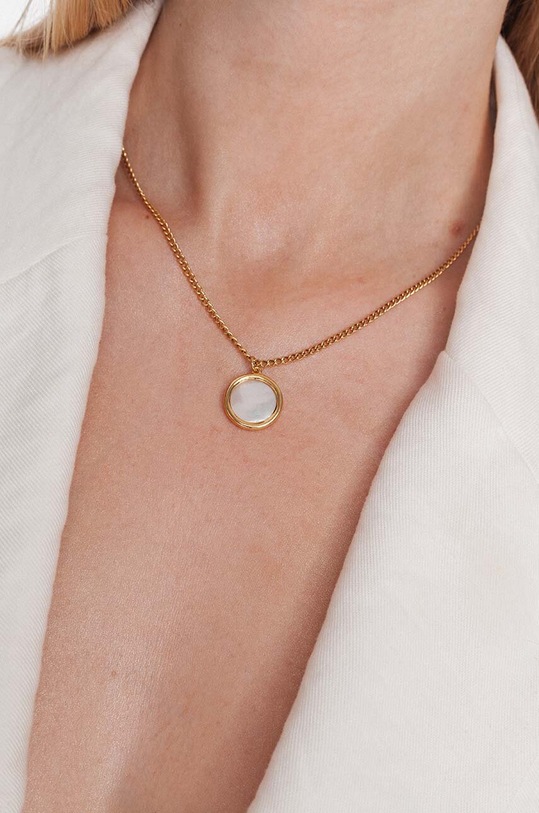 Akcesoria ANIA KRUK naszyjnik ze srebra pokrytego złotem ARIEL SMVNP1502Z złoty