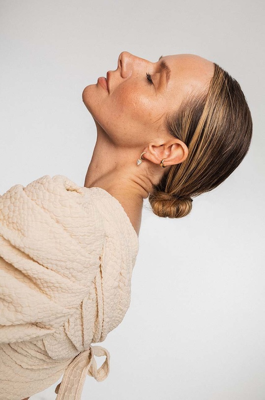 ANIA KRUK cercei din argint placat cu aur ROMANTICA SMVKC2102Z