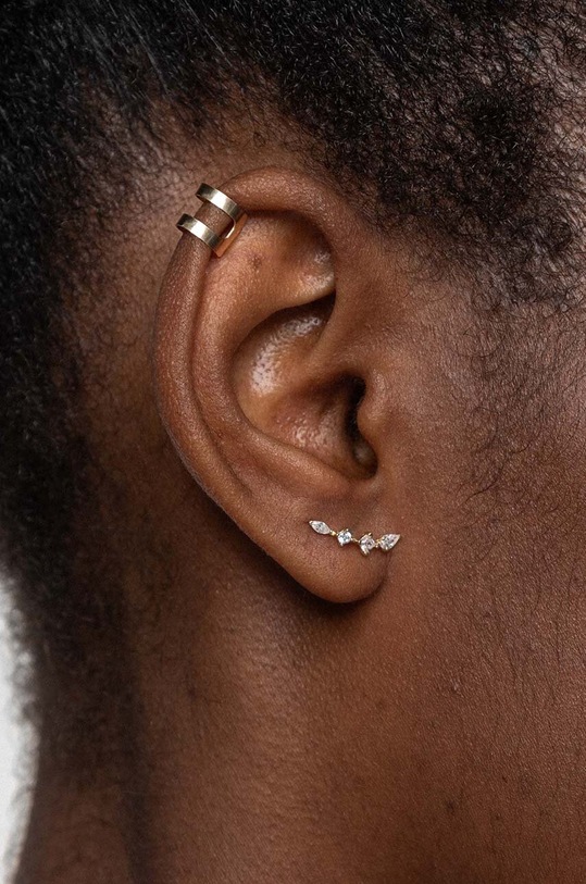 Doplňky Zlatá náušnice ANIA KRUK ROCK IT ZALKZ1040 zlatá