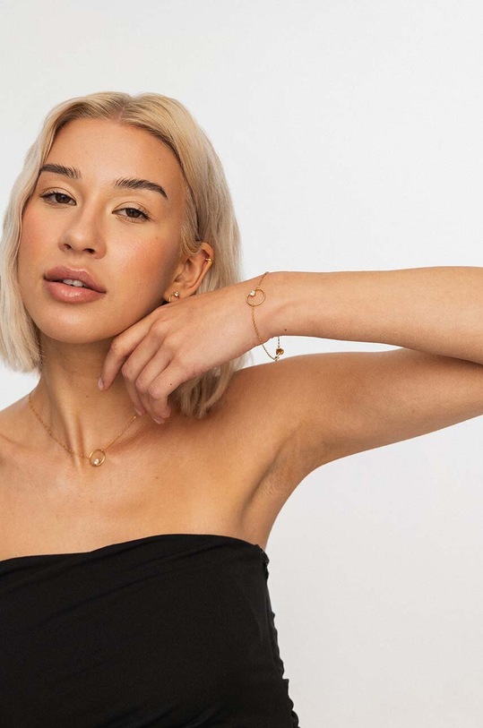 Strieborný pozlátený náramok ANIA KRUK GLAMOUR SJDAC0221Z zlatá