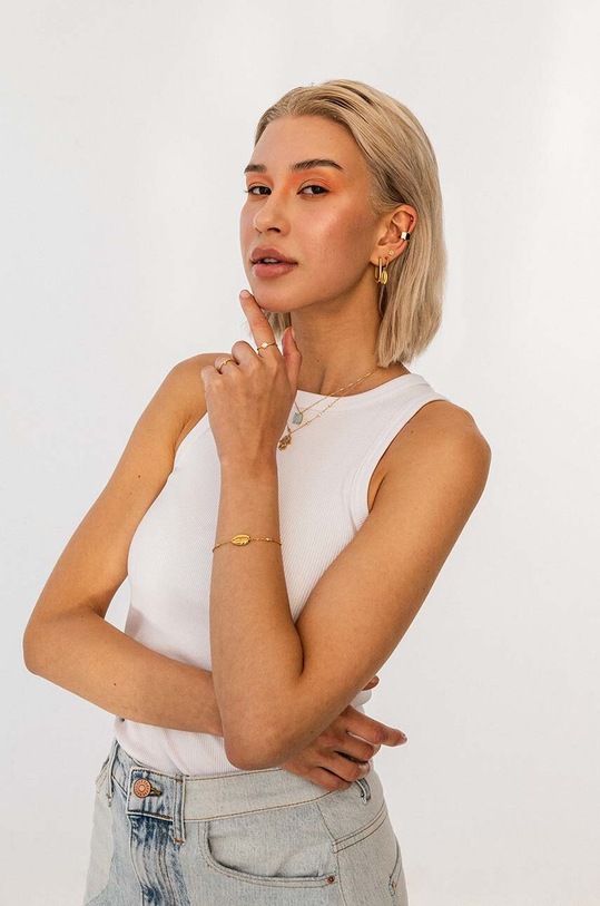 Срібний браслет з позолотою ANIA KRUK ARIEL SJDAC0282Z золотий