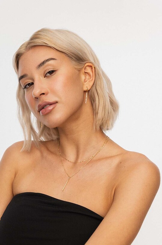 Серебряные серьги с позолотой ANIA KRUK GLAMOUR золотой SJDKC0142Z