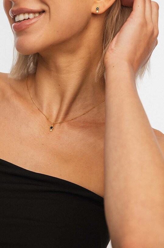 Strieborné pozlátené náušnice ANIA KRUK OVAL SJDKC0211Z zlatá