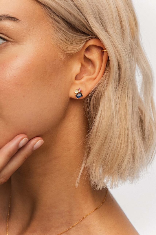 Аксесуари Срібні сережки з позолотою ANIA KRUK SUGAR SJDKC0249Z золотий