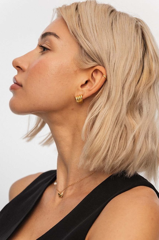 Doplňky Pozlacené stříbrné náušnice ANIA KRUK VINTAGE SJDKS0060Z zlatá