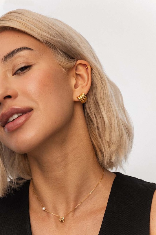 Pozlacené stříbrné náušnice ANIA KRUK VINTAGE zlatá SJDKS0060Z