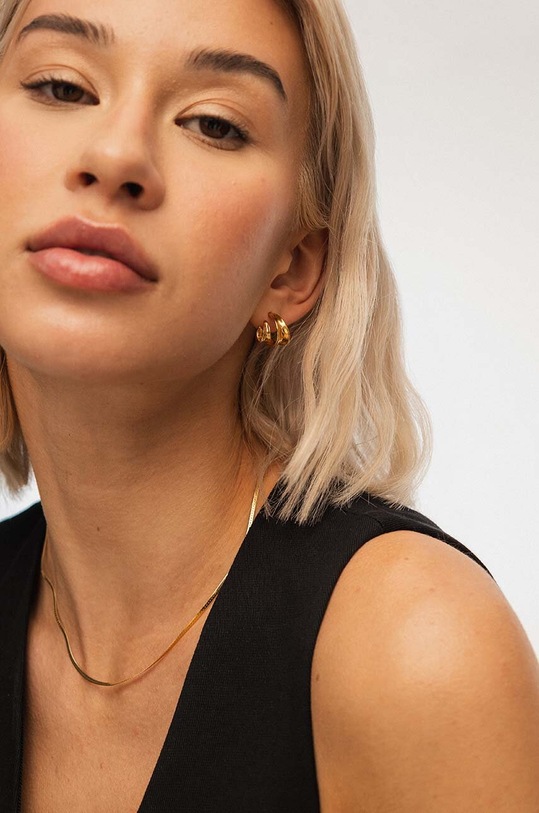 Doplnky Strieborné pozlátené náušnice ANIA KRUK VINTAGE SJDKS0080Z zlatá