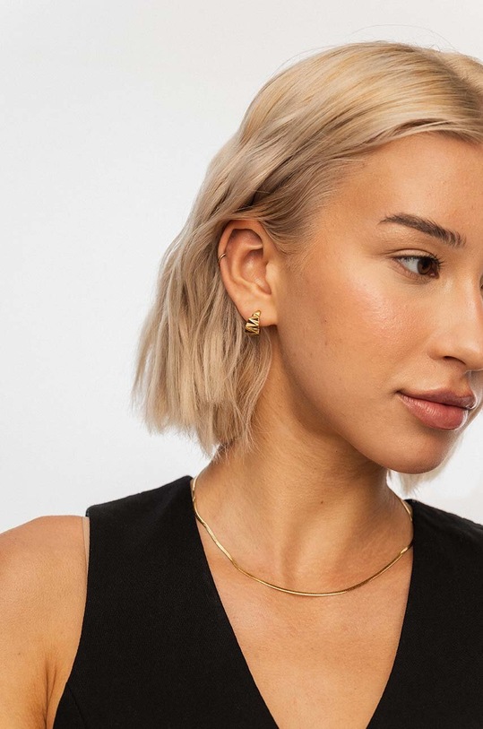 Akcesoria ANIA KRUK kolczyki ze srebra pokrytego złotem VINTAGE SJDKS0090Z złoty