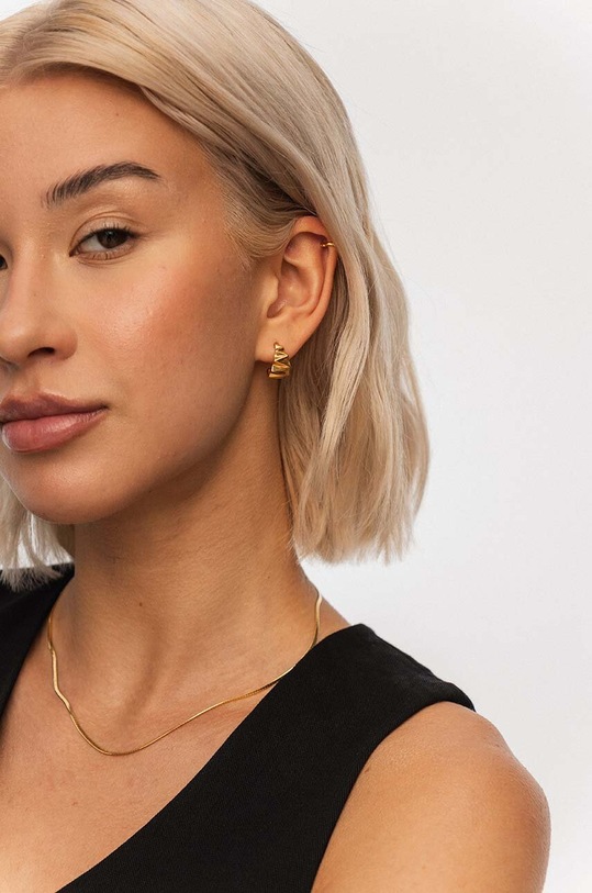 ANIA KRUK kolczyki ze srebra pokrytego złotem VINTAGE złoty SJDKS0090Z