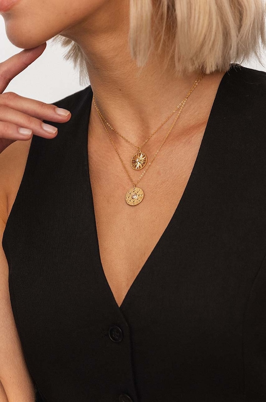 ANIA KRUK naszyjnik ze srebra pokrytego złotem VINTAGE złoty SJDNC0172Z