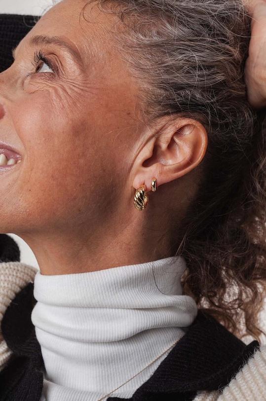 Аксесуари Срібні сережки з позолотою ANIA KRUK VINTAGE SMRKS1020Z золотий