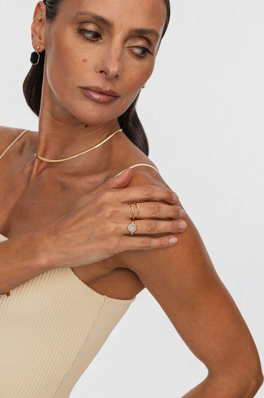 Серебряные серьги с позолотой ANIA KRUK MODERN золотой SMVKE2451Z