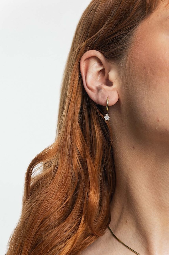 Doplnky Zlaté náušnice ANIA KRUK GLOW ZEMKC2122 zlatá