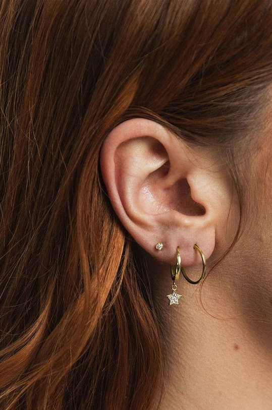 Zlaté náušnice ANIA KRUK GLOW zlatá ZEMKC2122