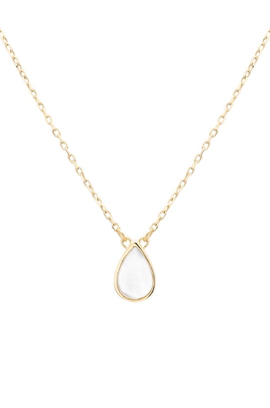 Zlatý náhrdelník ANIA KRUK GLOW prírodný kameň zlatá ZEMNP2392