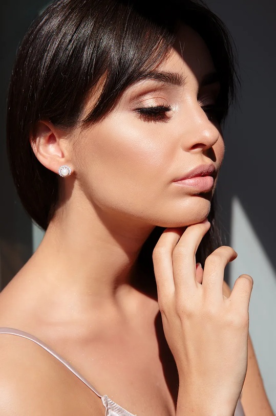 ANIA KRUK kolczyki srebrne GLAMOUR SMVKS0110 biały ZA00