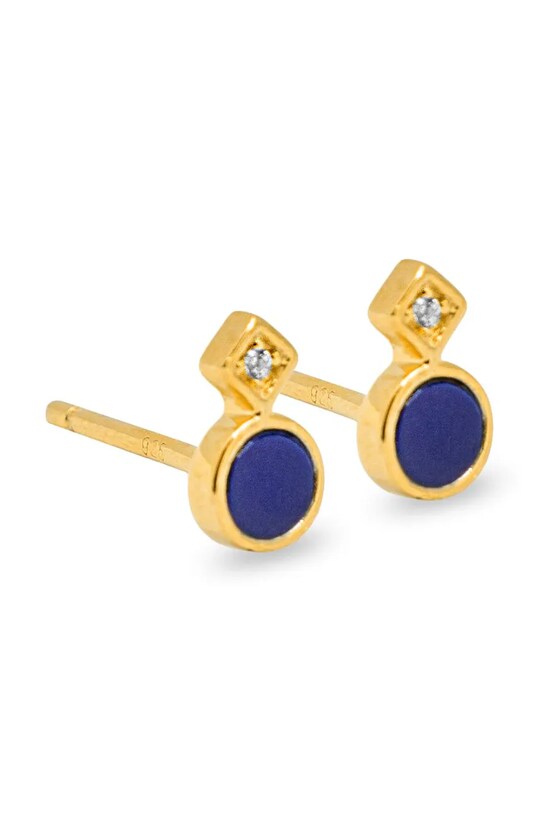 ANIA KRUK orecchini in argento placcato in oro DUO zircone oro SMRKN1384Z