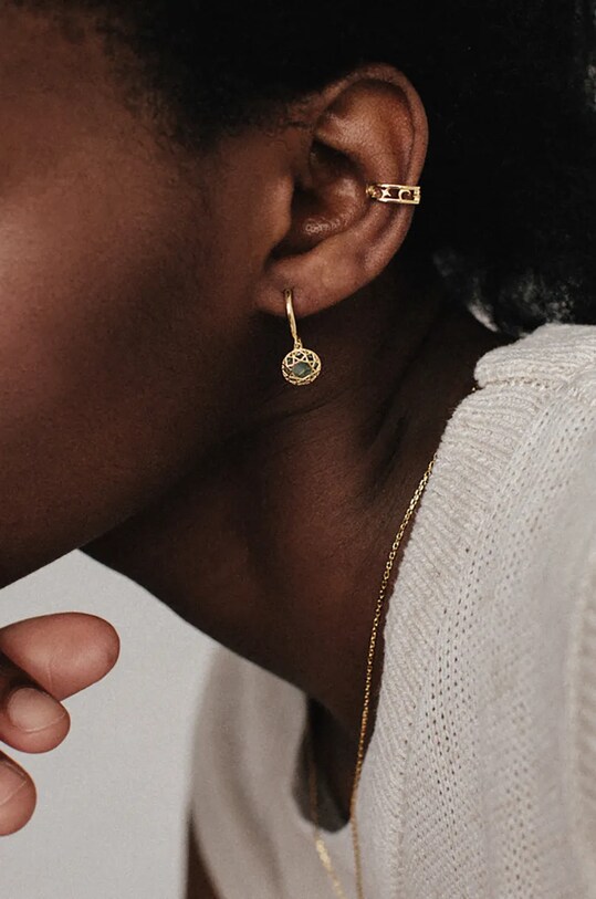 ANIA KRUK kolczyki ze srebra pokrytego złotem SKY SMRKS0770Z złoty ZA00