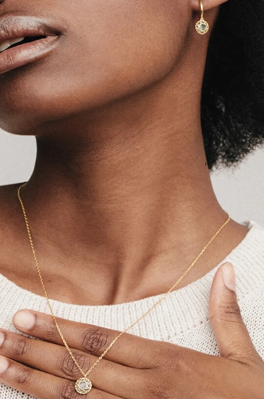 ANIA KRUK kolczyki ze srebra pokrytego złotem SKY złoty SMRKS0770Z