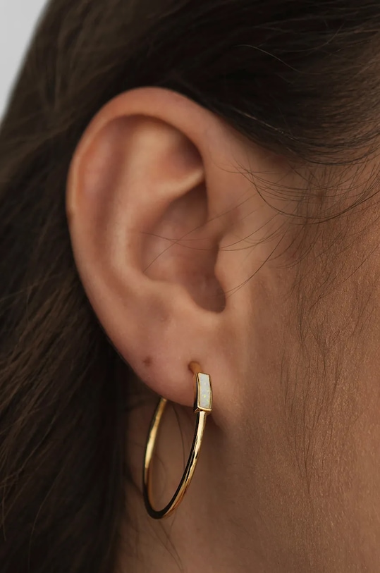 Срібні сережки з позолотою ANIA KRUK DUO золотий SMRKY1329Z