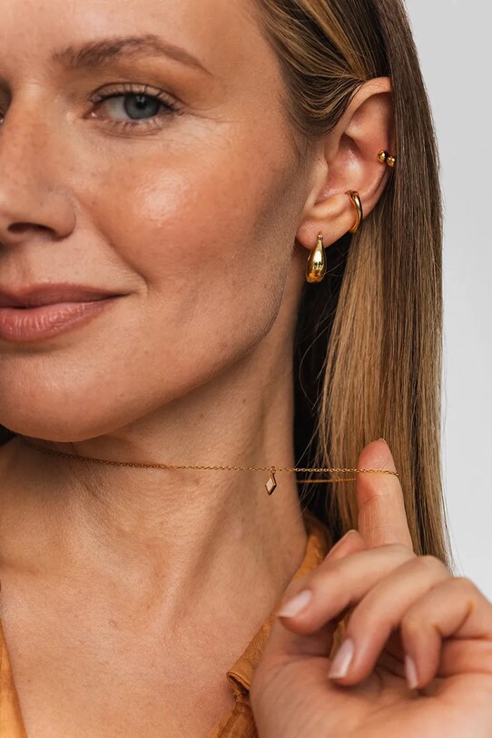 ANIA KRUK naszyjnik ze srebra pokrytego złotem DUO złoty SMRNY1359Z