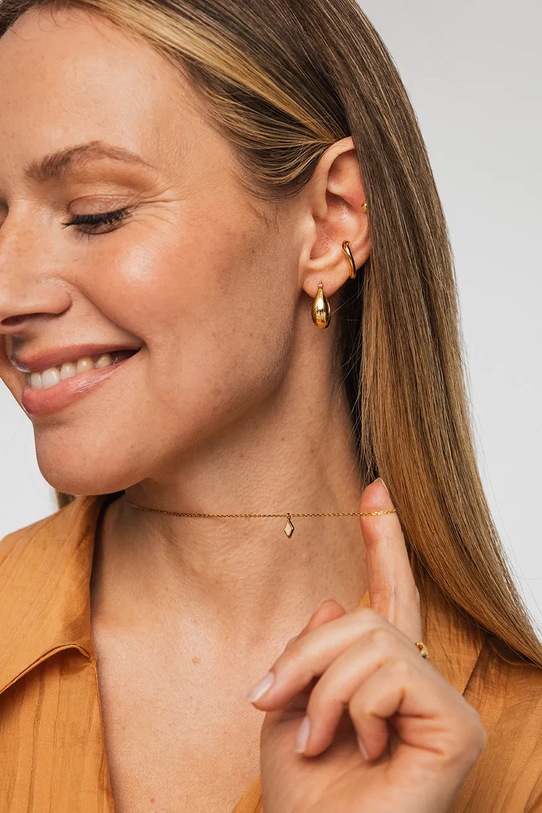 ANIA KRUK naszyjnik ze srebra pokrytego złotem DUO SMRNY1359Z złoty