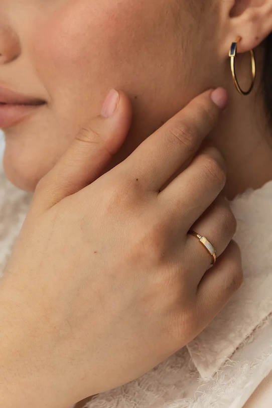 Серебряное кольцо с позолотой ANIA KRUK DUO золотой SMRPY1329Z