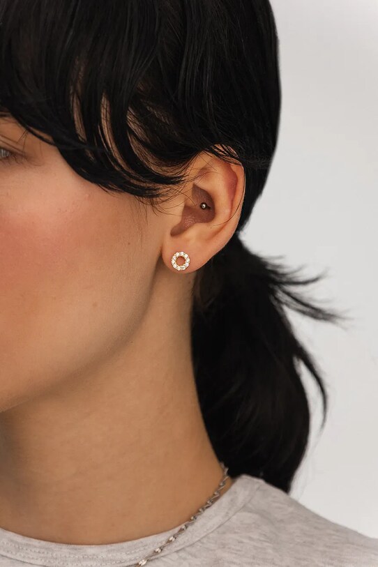 Аксессуары Серебряные серьги с позолотой ANIA KRUK GLAMOUR SMVKC1792Z золотой