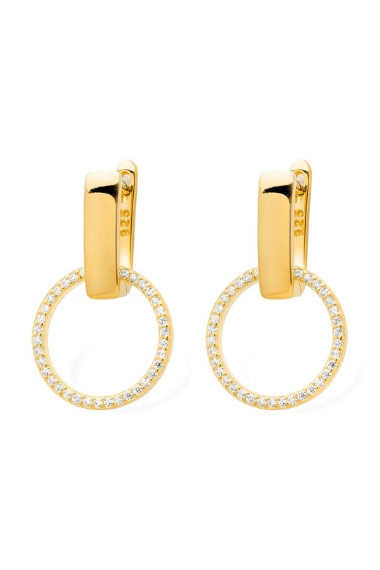 Срібні сережки з позолотою ANIA KRUK GLAMOUR срібло золотий SMVKC1802Z