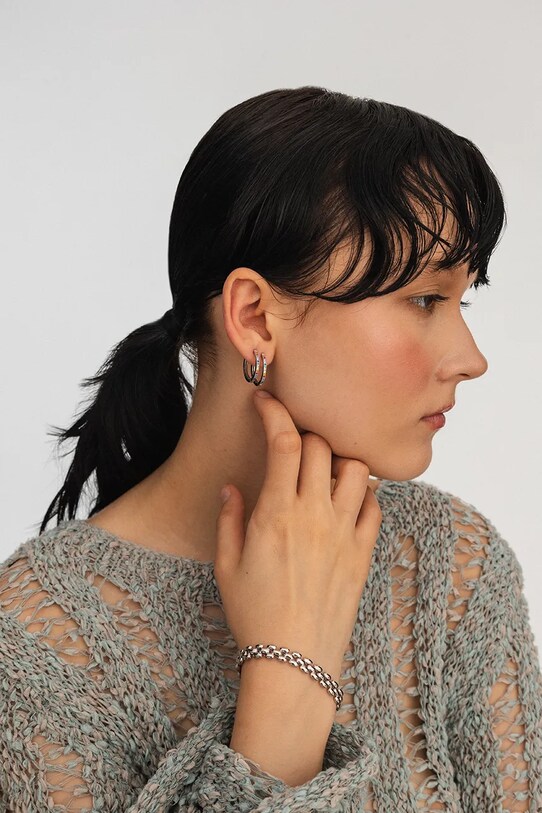 Stříbrné náušnice ANIA KRUK SUGAR stříbrná SMVKC1839