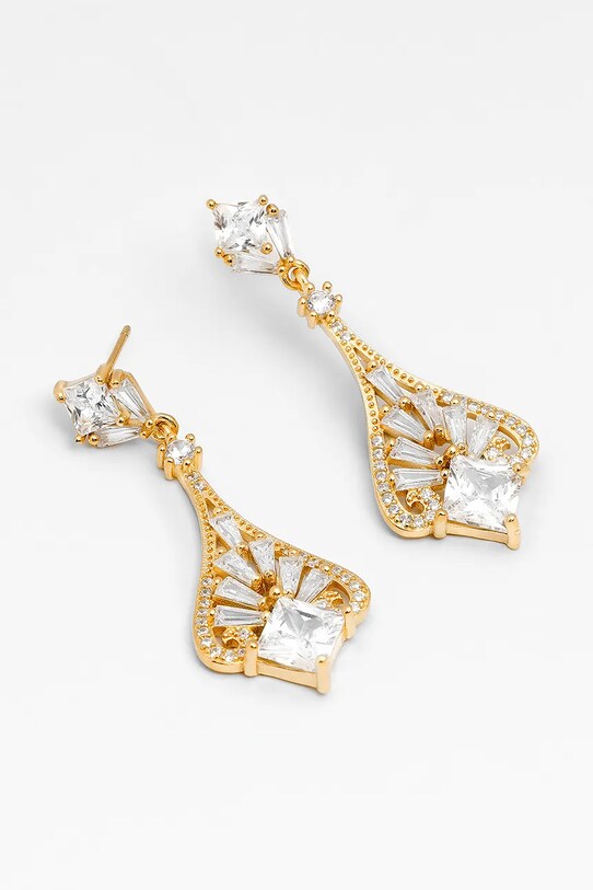 Серебряные серьги с позолотой ANIA KRUK GLAMOUR SMVKC1842Z золотой ZA00