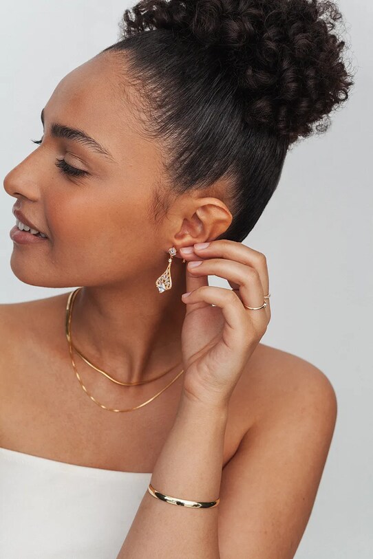 Аксессуары Серебряные серьги с позолотой ANIA KRUK GLAMOUR SMVKC1842Z золотой