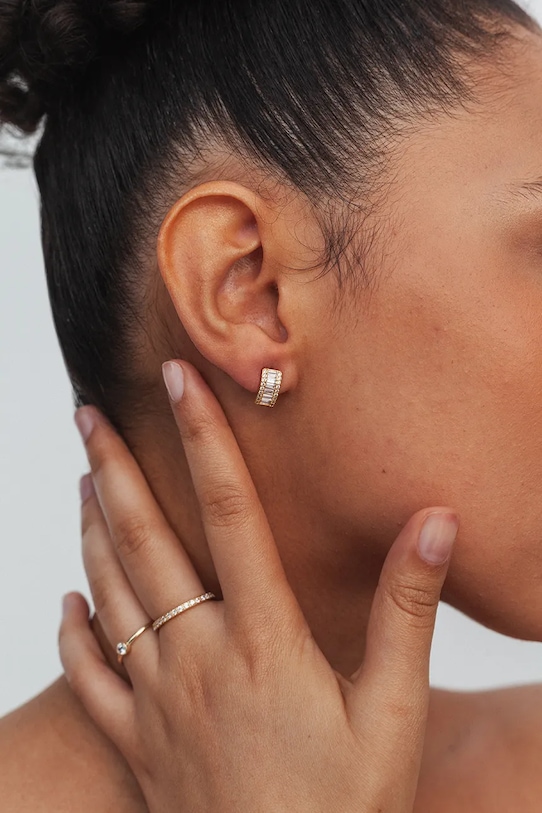 Αξεσουάρ Ασημένια επιχρυσωμένα σκουλαρίκια ANIA KRUK GLAMOUR SMVKC1852Z χρυσαφί