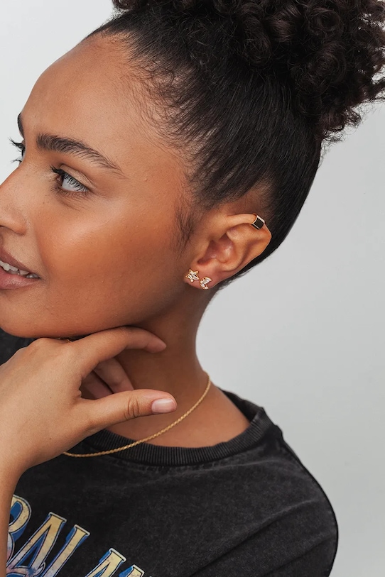 ANIA KRUK cercei din argint placați cu aur SKY aur SMVKC1972Z