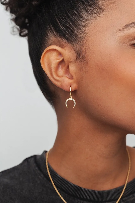 Аксесуари Срібні сережки з позолотою ANIA KRUK SKY SMVKC2002Z золотий